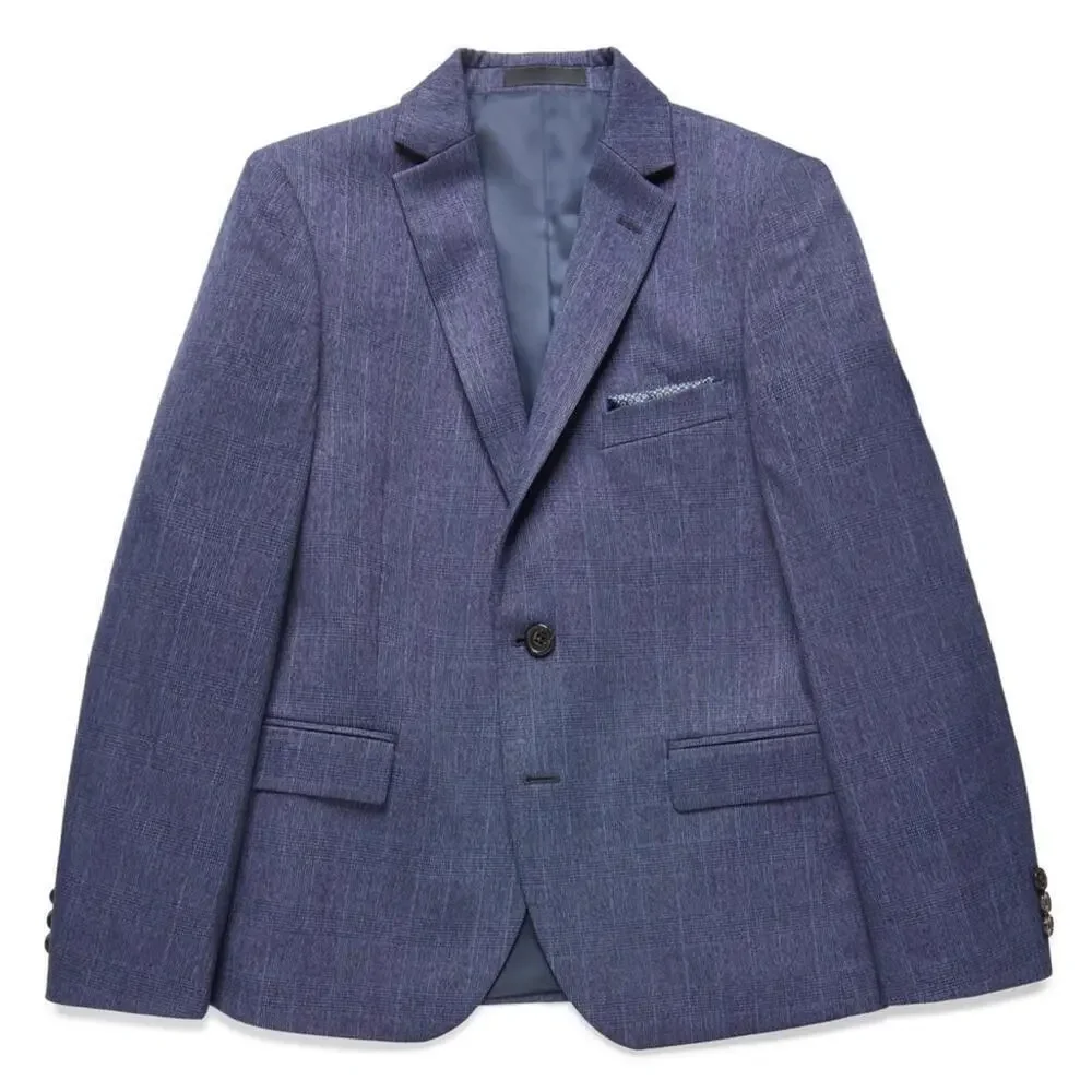 Lauren Ralph Lauren Big Boys Plaid Sport Coat - Navy, jacket suit 16R [COPY]